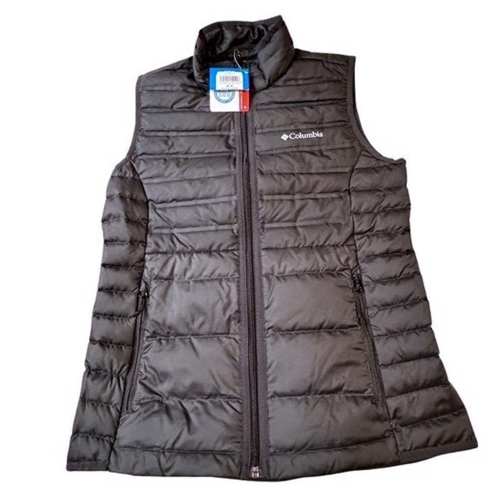 NWT Columbia Down Vest Womens S Black Lightweight Puffer Outdoor Core‎